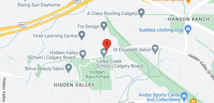 map of 10946 Hidden Valley Drive NW